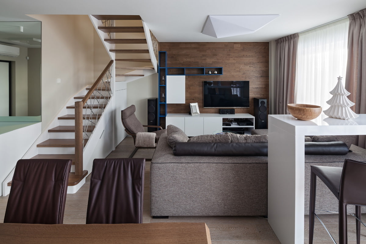 Современный и стильный дизайн двухуровневых квартир